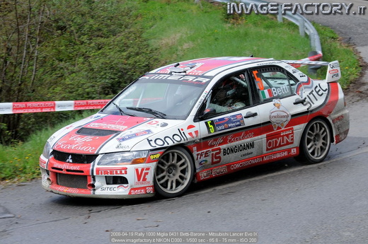 2008-04-19 Rally 1000 Miglia 0431 Betti-Barone - Mitsubishi Lancer Evo IX